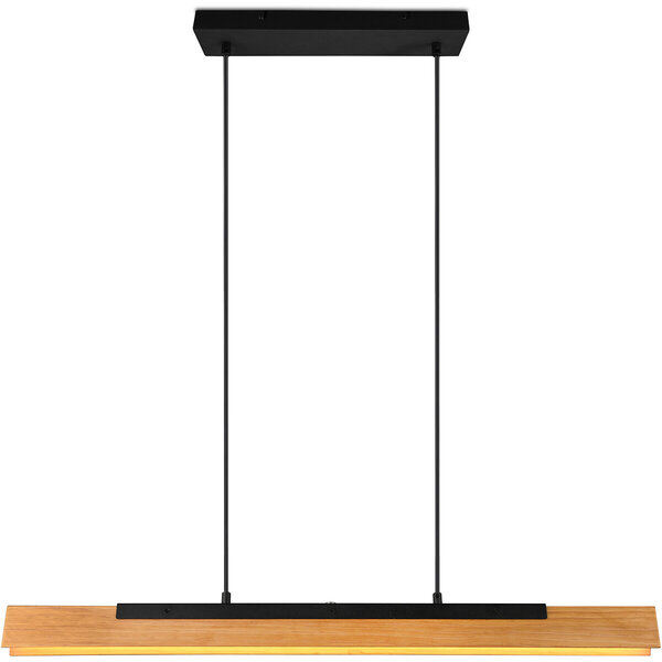 HLW LED LED Hanglamp 25W - Dimbaar, Mat Zwart/Wit - Warm Wit 3000K, Aluminium