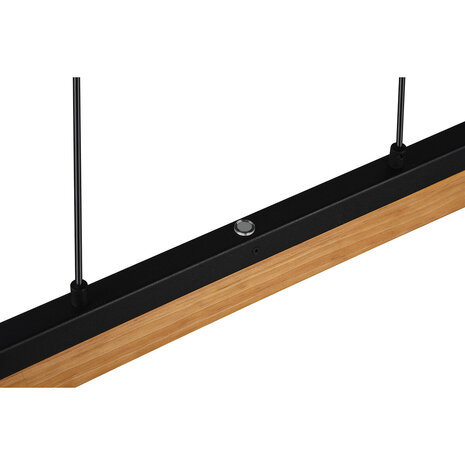 HLW LED LED Hanglamp 25W - Dimbaar, Mat Zwart/Wit - Warm Wit 3000K, Aluminium