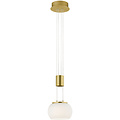 Witte & Gouden Dimbare LED Hanglamp 8W - Warm Wit Licht 3000K Witte & Gouden Dimbare LED Hanglamp 8W - Warm Wit Licht 3000K