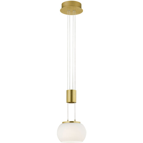 HLW LED Witte & Gouden Dimbare LED Hanglamp 8W - Warm Wit Licht 3000K