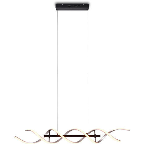 HLW LED LED Hanglamp Trion Sarina 45W - Dimbaar, Aanpasbare Kleur, Geborsteld Zilver