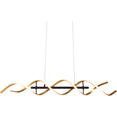 HLW LED Trion Sarina Dimbare LED Hanglamp 45W - Gouden Afwerking & Aanpasbare Kleur