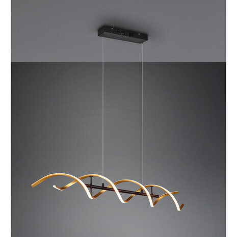 HLW LED Trion Sarina Dimbare LED Hanglamp 45W - Gouden Afwerking & Aanpasbare Kleur