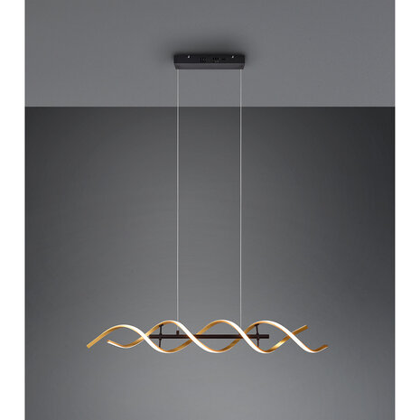 HLW LED Trion Sarina Dimbare LED Hanglamp 45W - Gouden Afwerking & Aanpasbare Kleur