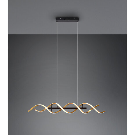 HLW LED Trion Sarina Dimbare LED Hanglamp 45W - Gouden Afwerking & Aanpasbare Kleur
