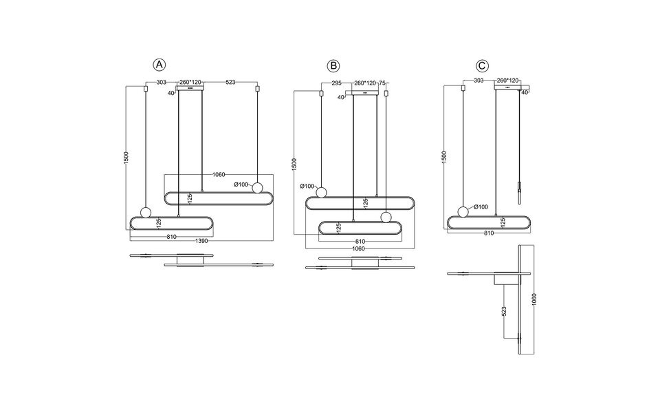 HLW LED Trion Grada 54W Dimbare LED Hanglamp - Geborsteld Zilver, Aanpasbare Kleur