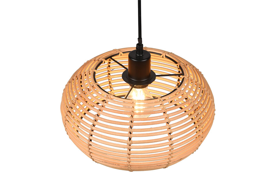 HLW LED Trion Irene LED Hanglamp Hout - E27 Fitting, 1-lichts, Bruin, Verstelbaar