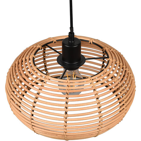 HLW LED Trion Irene LED Hanglamp Hout - E27 Fitting, 1-lichts, Bruin, Verstelbaar