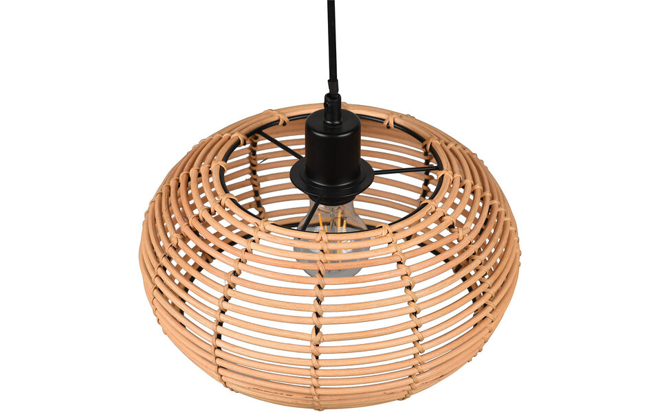 HLW LED Trion Irene LED Hanglamp Hout - E27 Fitting, 1-lichts, Bruin, Verstelbaar