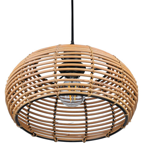 HLW LED Trion Irene LED Hanglamp Hout - E27 Fitting, 1-lichts, Bruin, Verstelbaar