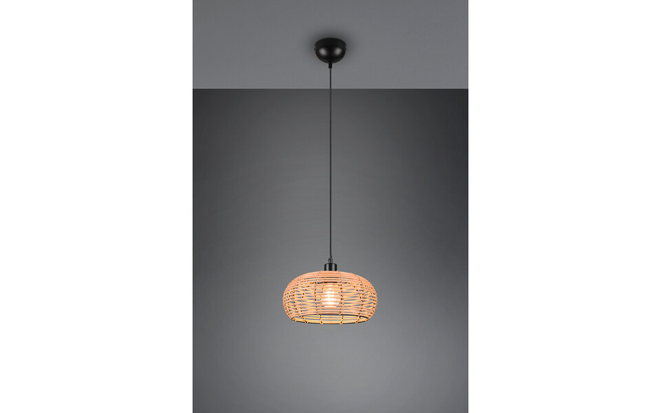 HLW LED Trion Irene LED Hanglamp Hout - E27 Fitting, 1-lichts, Bruin, Verstelbaar