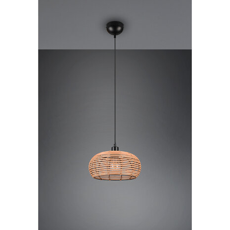 HLW LED Trion Irene LED Hanglamp Hout - E27 Fitting, 1-lichts, Bruin, Verstelbaar