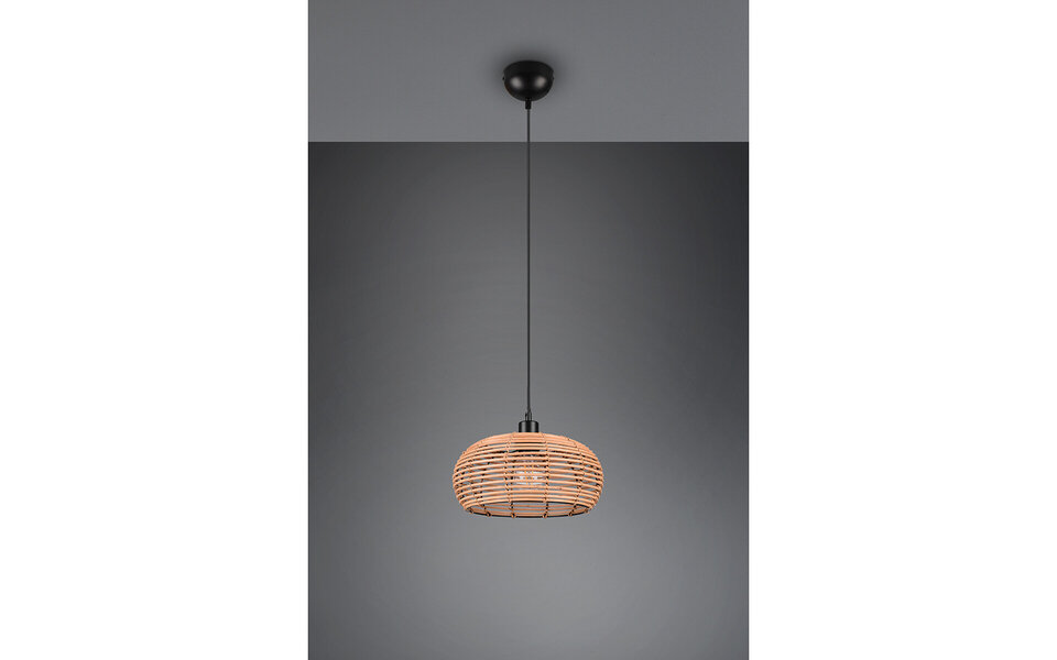 HLW LED Trion Irene LED Hanglamp Hout - E27 Fitting, 1-lichts, Bruin, Verstelbaar