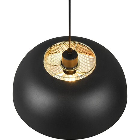 HLW LED Zwarte LED Hanglamp Trion Palmo XL - Mat Zwart Aluminium, E27, 1-lichts HLW LED Zwarte LED Hanglamp Trion Palmo XL - Mat Zwart Aluminium, E27, 1-lichts