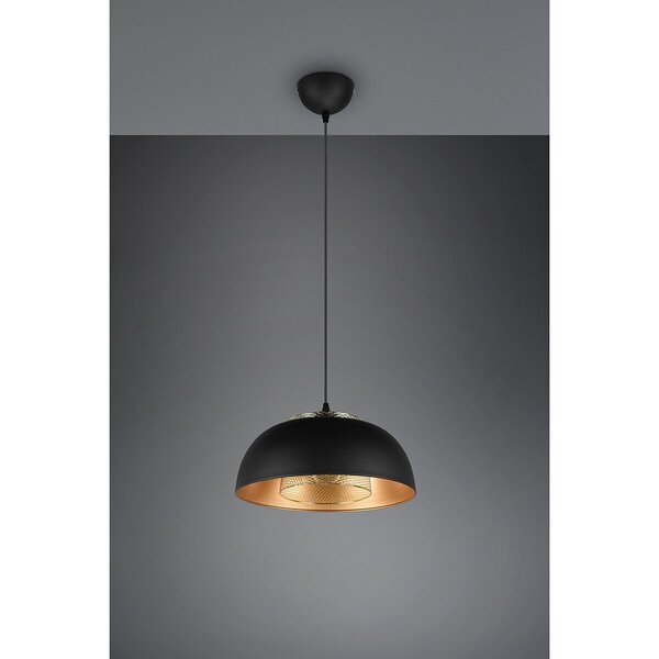 HLW LED Zwarte LED Hanglamp Trion Palmo XL - Mat Zwart Aluminium, E27, 1-lichts HLW LED Zwarte LED Hanglamp Trion Palmo XL - Mat Zwart Aluminium, E27, 1-lichts