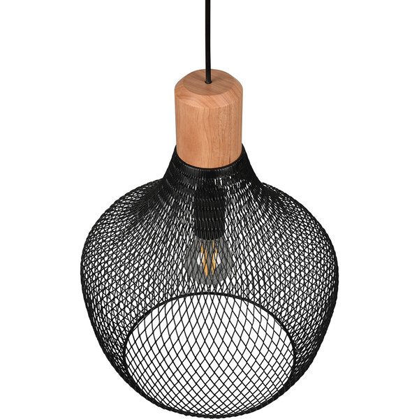 HLW LED Mat Zwarte LED Hanglamp Trion Jenna XL - Aluminium, E27, In hoogte verstelbaar HLW LED Mat Zwarte LED Hanglamp Trion Jenna XL - Aluminium, E27, In hoogte verstelbaar