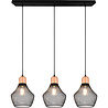 HLW LED Zwarte LED Hanglamp Trion Jenna - 3-lichts, Mat Zwart Aluminium, E27 Fitting HLW LED Zwarte LED Hanglamp Trion Jenna - 3-lichts, Mat Zwart Aluminium, E27 Fitting