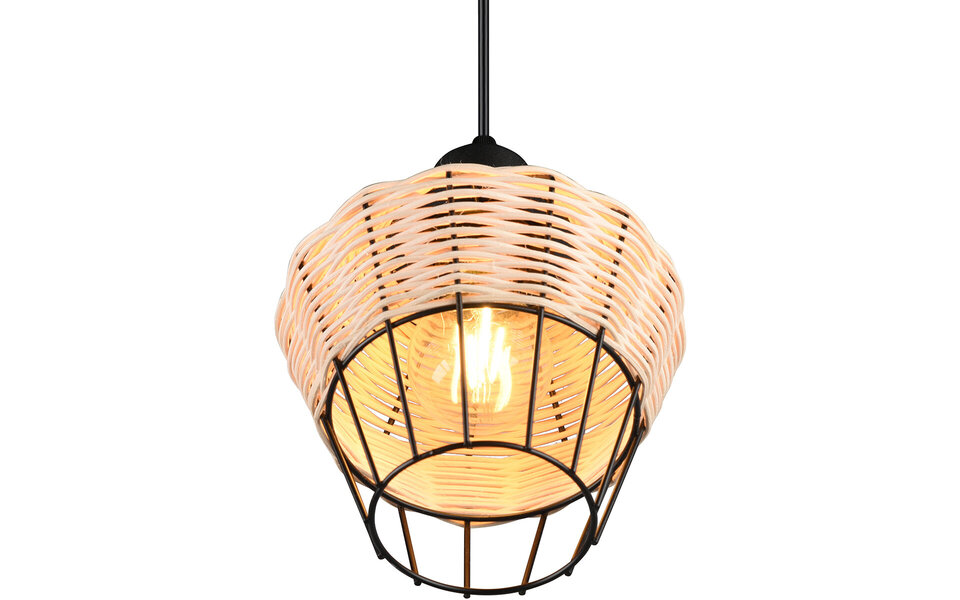 HLW LED LED Hanglamp Trion Bera - 1-lichts, E27 Fitting, Rond Bruin Aluminium