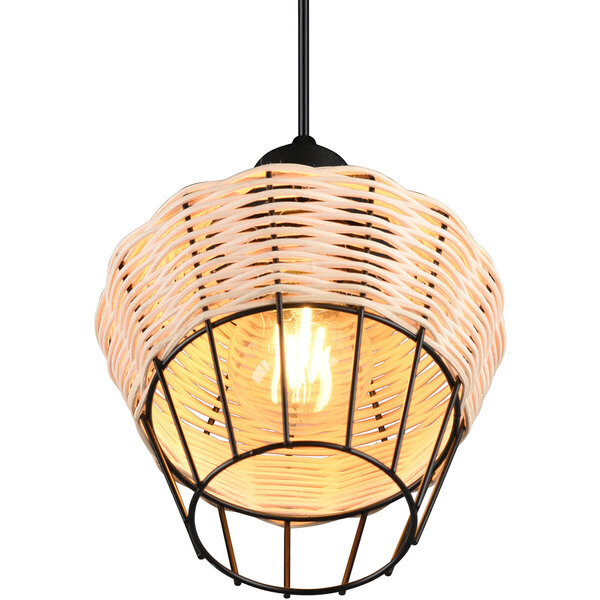 HLW LED LED Hanglamp Trion Bera - 1-lichts, E27 Fitting, Rond Bruin Aluminium