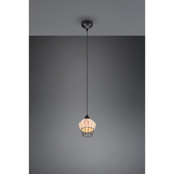 HLW LED LED Hanglamp Trion Bera - 1-lichts, E27 Fitting, Rond Bruin Aluminium