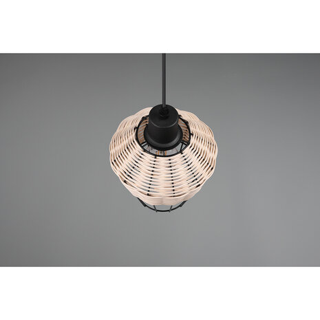 HLW LED LED Hanglamp Trion Bera - 1-lichts, E27 Fitting, Rond Bruin Aluminium