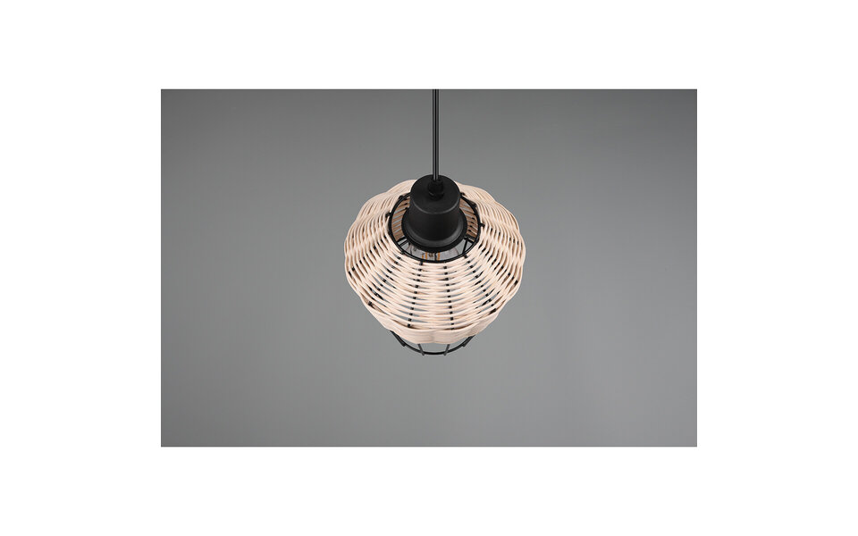 HLW LED LED Hanglamp Trion Bera - 1-lichts, E27 Fitting, Rond Bruin Aluminium