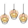 HLW LED LED Hanglamp Trion Bera - 3-lichts armatuur, Bruin Aluminium, E27 fitting HLW LED LED Hanglamp Trion Bera - 3-lichts armatuur, Bruin Aluminium, E27 fitting