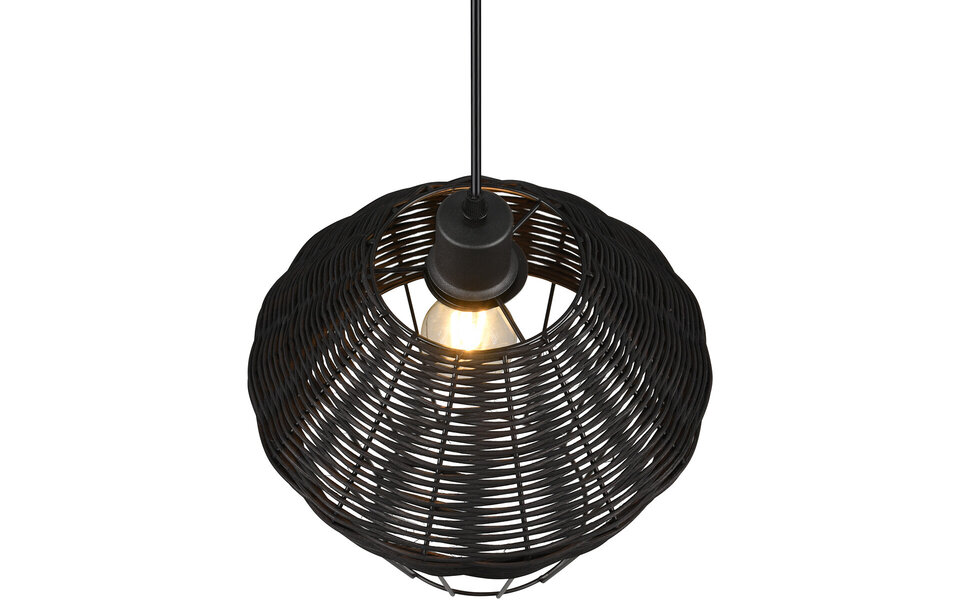 HLW LED LED Hanglamp Trion Bera XL - Zwarte LED Hanglamp met E27 fitting, verstelbaar en duurzaam