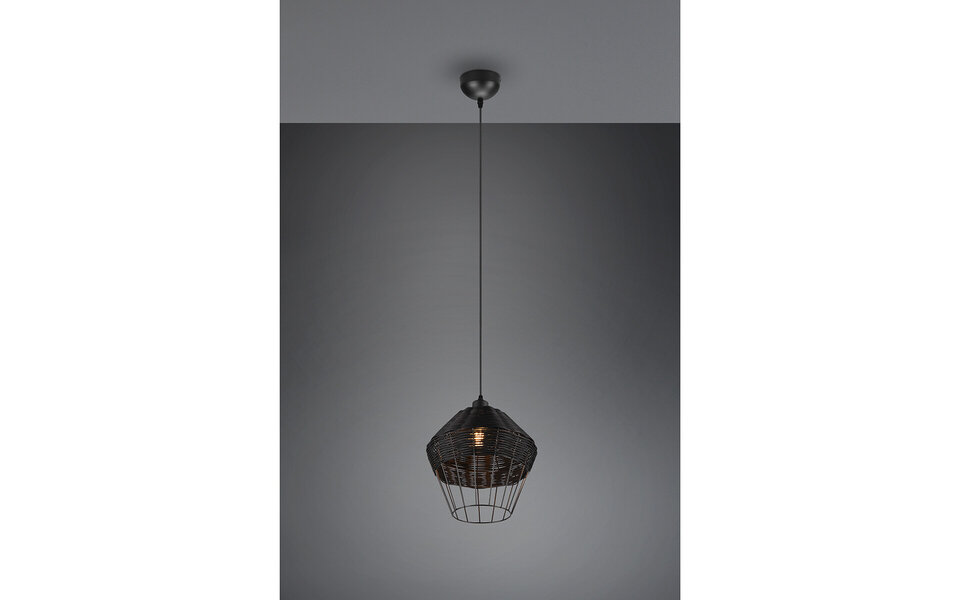 HLW LED LED Hanglamp Trion Bera XL - Zwarte LED Hanglamp met E27 fitting, verstelbaar en duurzaam