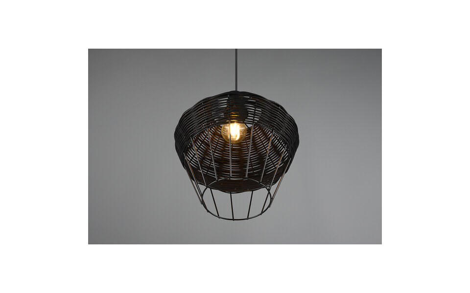 HLW LED LED Hanglamp Trion Bera XL - Zwarte LED Hanglamp met E27 fitting, verstelbaar en duurzaam