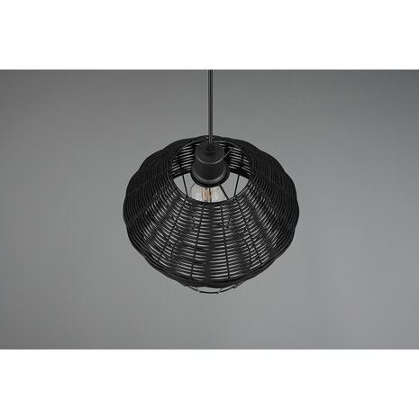 HLW LED LED Hanglamp Trion Bera XL - Zwarte LED Hanglamp met E27 fitting, verstelbaar en duurzaam