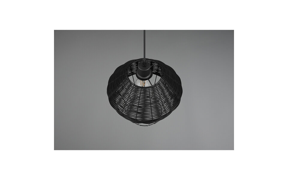 HLW LED LED Hanglamp Trion Bera XL - Zwarte LED Hanglamp met E27 fitting, verstelbaar en duurzaam