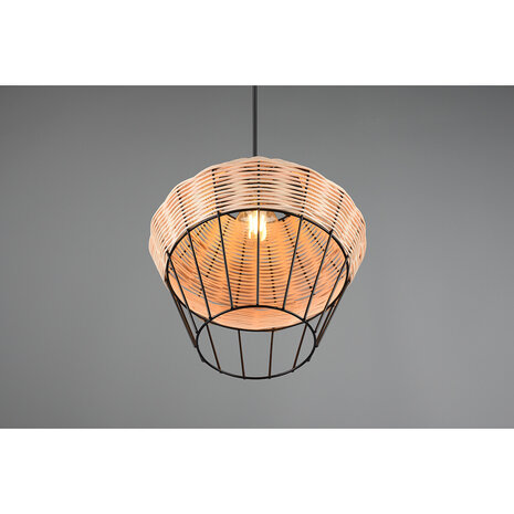 HLW LED LED Hanglamp Trion Bera XL - Bruin Aluminium, E27 Fitting, In Hoogte Verstelbaar