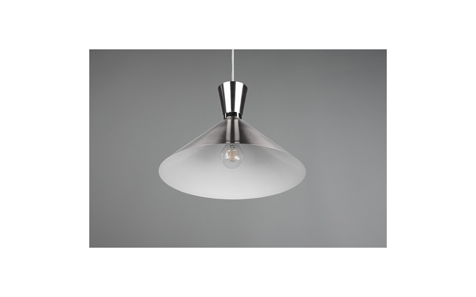 HLW LED LED Hanglamp Trion Ewomi - Rond, Mat Nikkel, Aluminium, E27 Fitting, Ø35cm