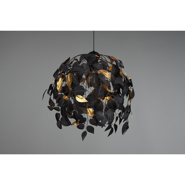 HLW LED LED Kroonluchter Trion Lovy - Zwarte LED Hanglamp met Gouden Accenten HLW LED LED Kroonluchter Trion Lovy - Zwarte LED Hanglamp met Gouden Accenten