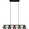 HLW LED Zwarte LED Hanglamp met Glas - Trion Seldy 5-lichts LED Hanglamp met E14 Fitting