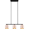 HLW LED LED Hanglamp Trion Julina - 3-lichts met E14 fitting en beige textiele kap