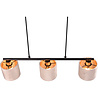 HLW LED LED Hanglamp Trion Julina - 3-lichts met E14 fitting en beige textiele kap