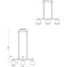 HLW LED LED Hanglamp Trion Julina - 3-lichts met E14 fitting en beige textiele kap