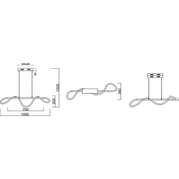 HLW LED Metalen Dimbare LED Hanglamp 28W - Witte LED Lamp Neutraal Wit 4000K HLW LED Metalen Dimbare LED Hanglamp 28W - Witte LED Lamp Neutraal Wit 4000K