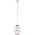 Witte Metalen LED Hanglamp Trion Dabi - E27 Fitting, Mat Wit, Rond