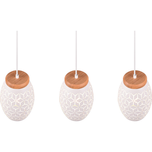 HLW LED Moderne Metalen LED Hanglamp Trion Dabi - Mat Wit, 3-lichts E27, Verstelbaar HLW LED Moderne Metalen LED Hanglamp Trion Dabi - Mat Wit, 3-lichts E27, Verstelbaar