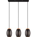 Metalen LED Hanglamp Trion Dabi - 3-lichts Zwarte & Gouden LED Lamp Metalen LED Hanglamp Trion Dabi - 3-lichts Zwarte & Gouden LED Lamp