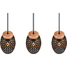 HLW LED Metalen LED Hanglamp Trion Dabi - 3-lichts Zwarte & Gouden LED Lamp HLW LED Metalen LED Hanglamp Trion Dabi - 3-lichts Zwarte & Gouden LED Lamp