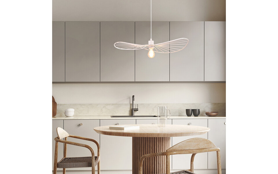 HLW LED Metalen LED Hanglamp Trion Aupe - Witte LED Hanglamp met E27 Fitting, 1-lichts