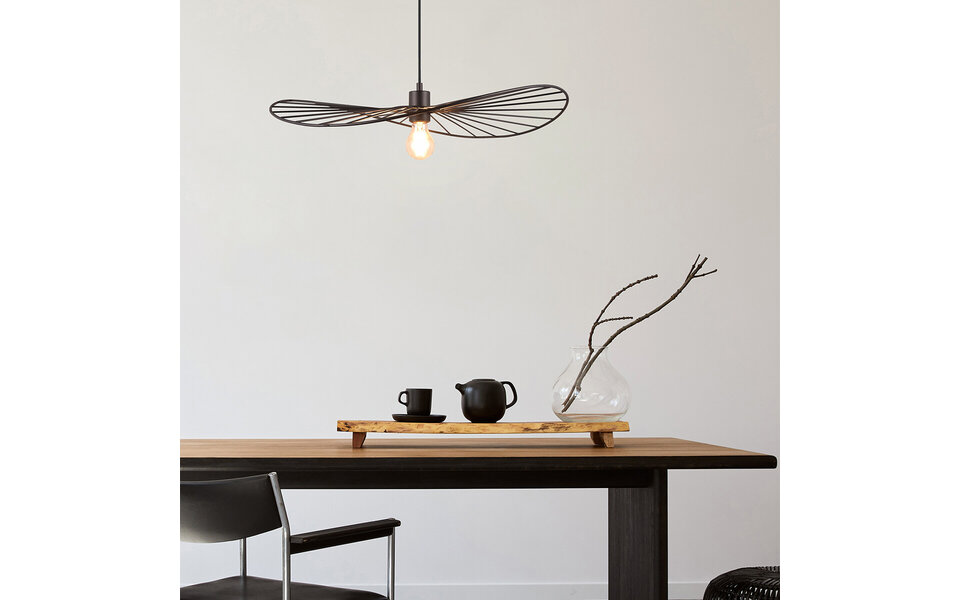 HLW LED Metalen LED Hanglamp Trion Aupe - Mat Zwart, E27 Fitting, 1-lichts Rond