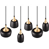 HLW LED Metalen LED Hanglamp Trion Zira - Zwarte 6-lichts LED lamp met E14 Fitting