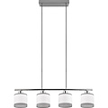 Metalen LED Hanglamp Trion Vamos - 4-lichts LED lamp met E14 fitting, chroom
