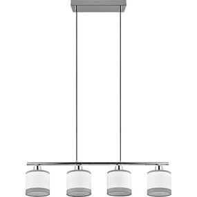 LED Hanglamp Trion Vamos - 4-lichts metalen LED lamp Chroom