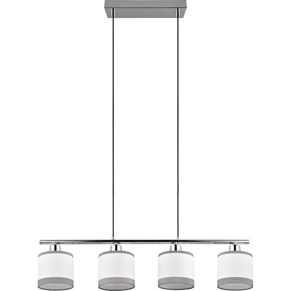 HLW LED Metalen LED Hanglamp Trion Vamos - 4-lichts LED lamp met E14 fitting, chroom